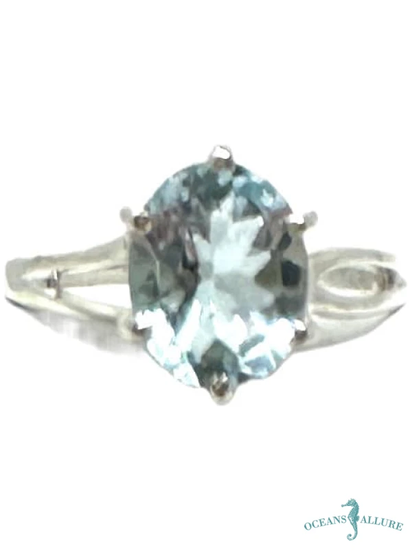 Oval Blue Topaz Ring