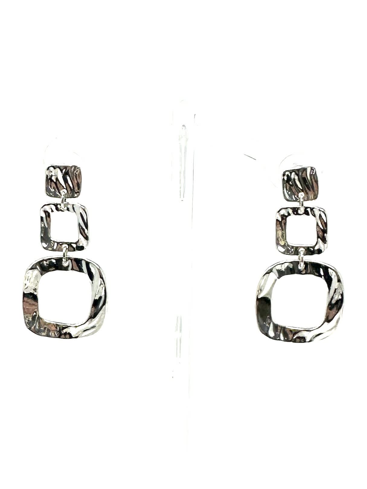 Silver Square Drop Earrings – Oceans Allure