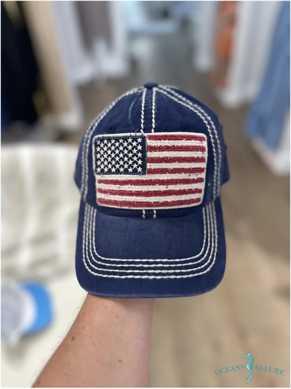 USA Flag Navy Hat