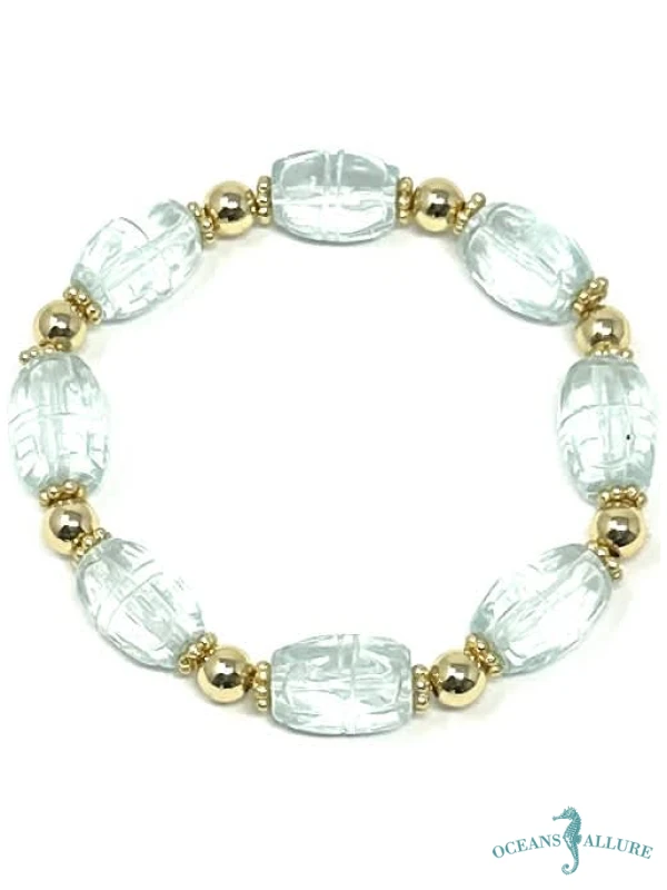 Antique Glass & GFB Bracelet