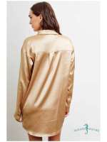 Libby Satin Shirt Dress - Image 2