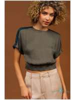 Olive Colorblock Crop Top