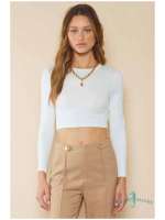 White Keyhole Crop Top