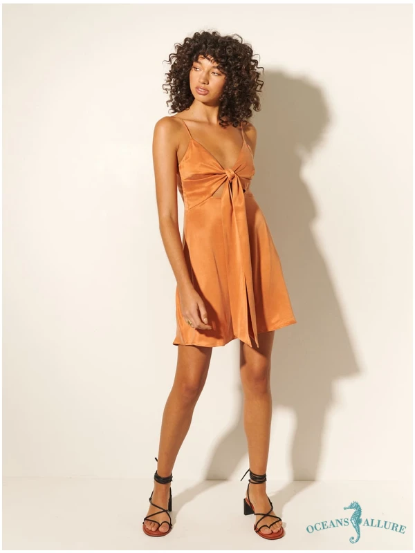 Bianca Tie Front Mini Dress
