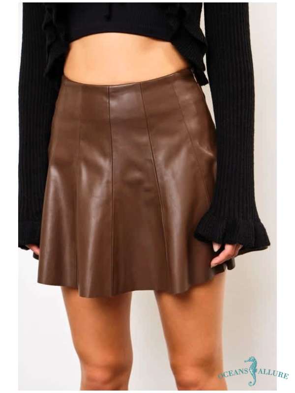 Chocolate Flared Skort