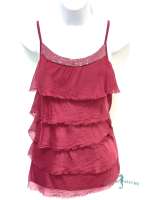 Merlot Silk Sequin Layer Tank