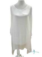 White Fit Sleeve Goddess Dress