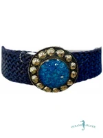 Woven Leather Stone Belt - Image 2