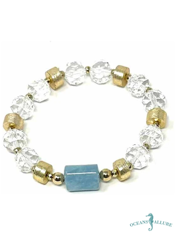 Barrel Aquamarine GP Bracelet
