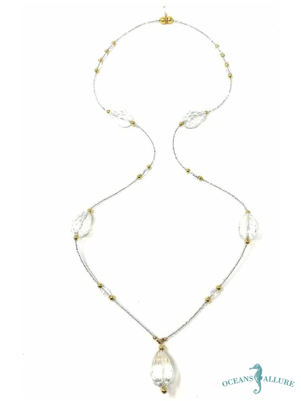 Pear AB Crystal GFB Convertable Necklace