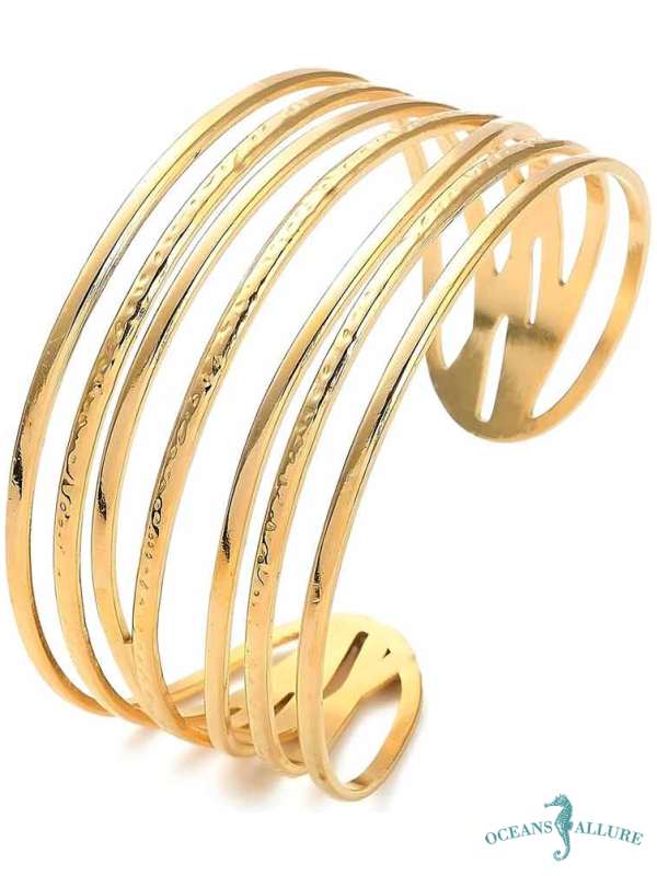 18K GP Multi Bar Bracelet