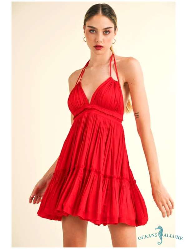 Candy Apple Halter Dress