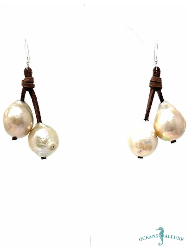 Blush Baroque Suede Earrings