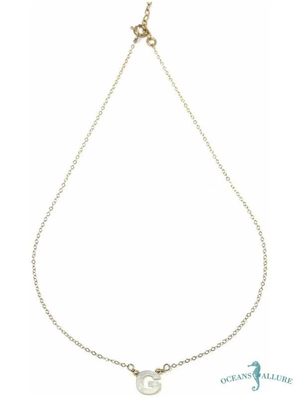 GF MOP G Initial Necklace