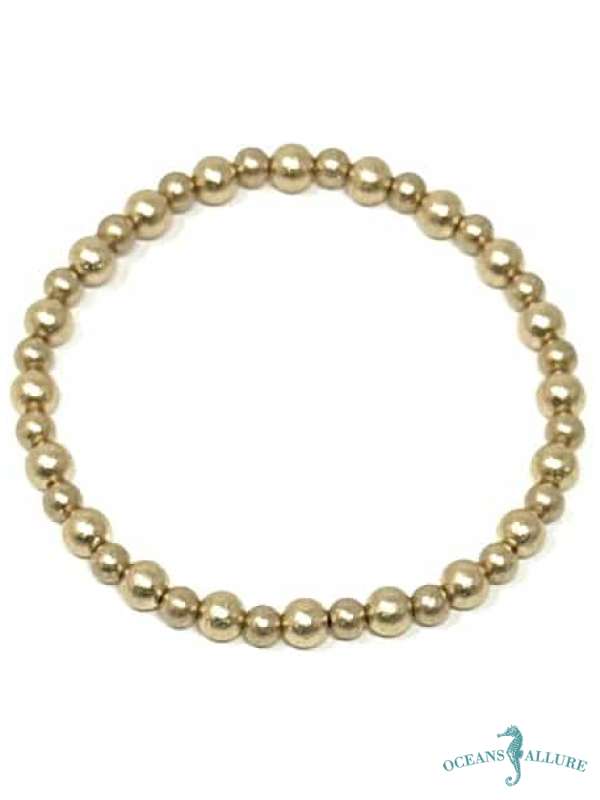 5mm, 4mm GF Champagne Bead Bracelet