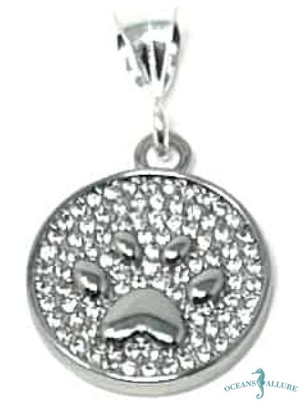 WGFB CZ Paw Pendant