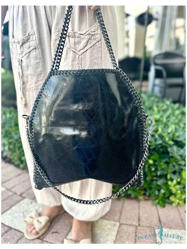 LG Black Leather Chain Bag