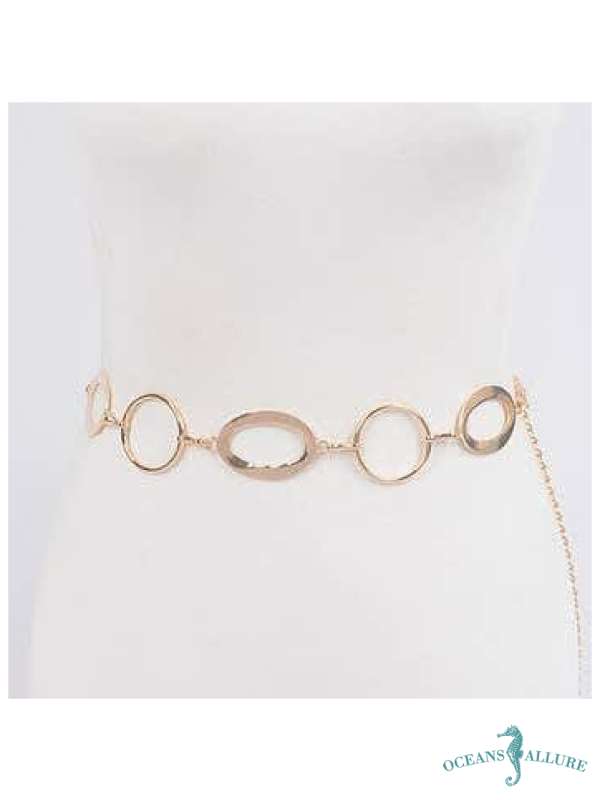 Rose Gold Ovals & O's Chain Belt