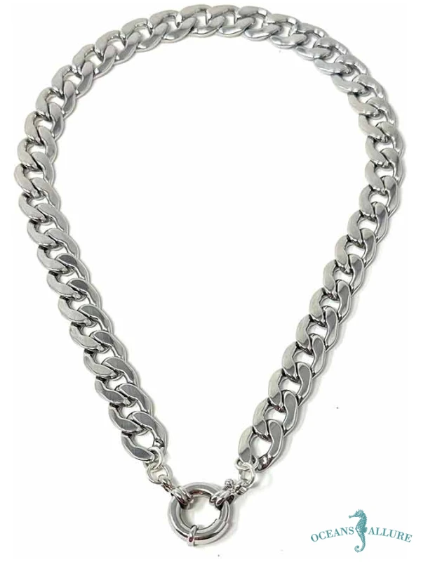 WGFB Cuban Link Chain Necklace, LG CLasp