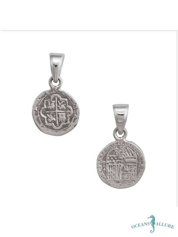 16mm Sterling Spanish Coin Pendant