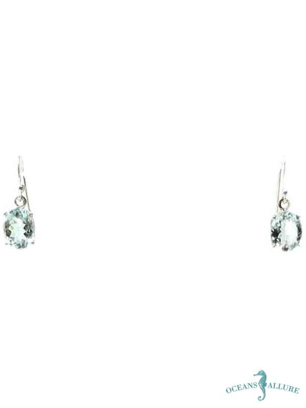 Blue Topaz Oval Earrings