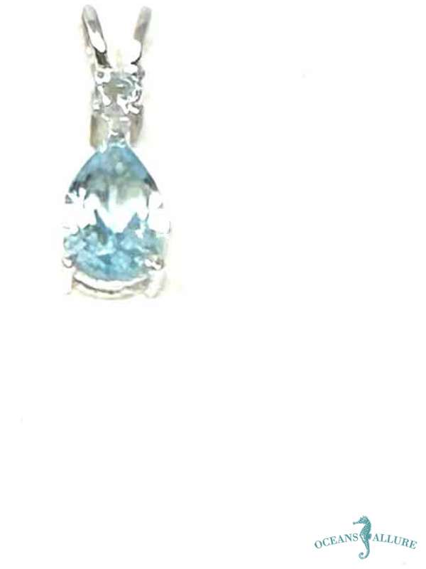 Blue Topaz Teardrop Pendant