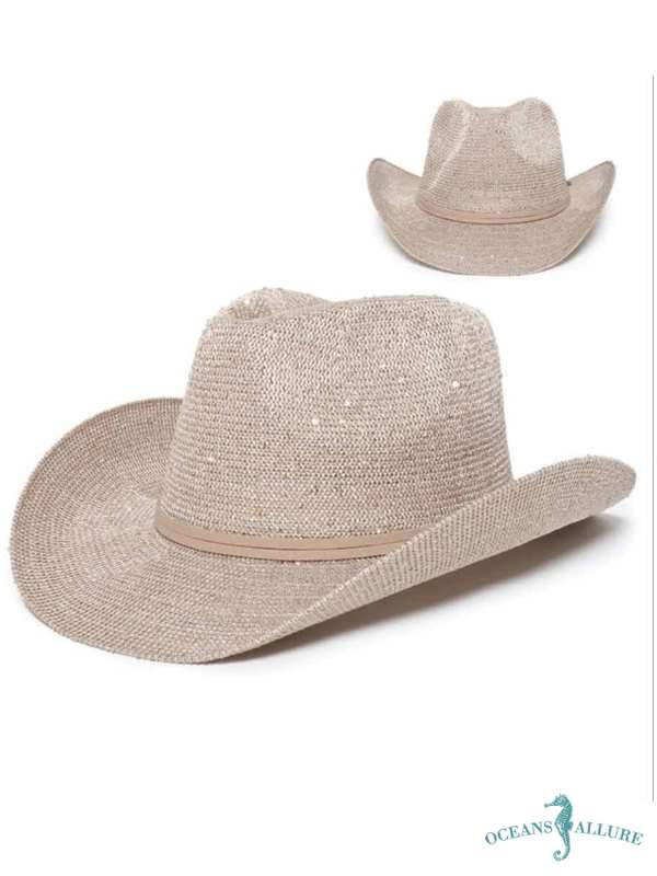 Champagne Sequin Cowboy Hat