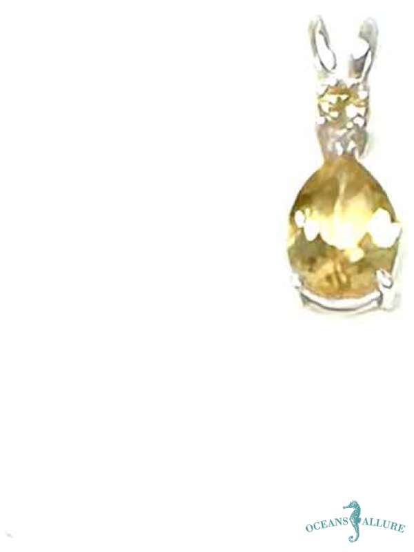 Citrine Teardrop Pendant