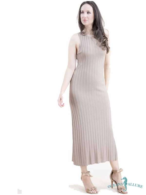 Luna Neutral Ribbed Midi - Image 2