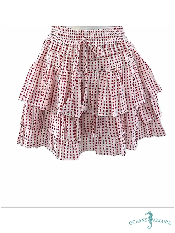 Polka Dot Ruffle Skort