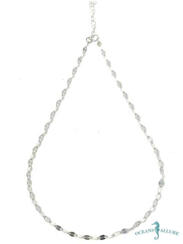 Sterling Double Dapped Chain 16-18"