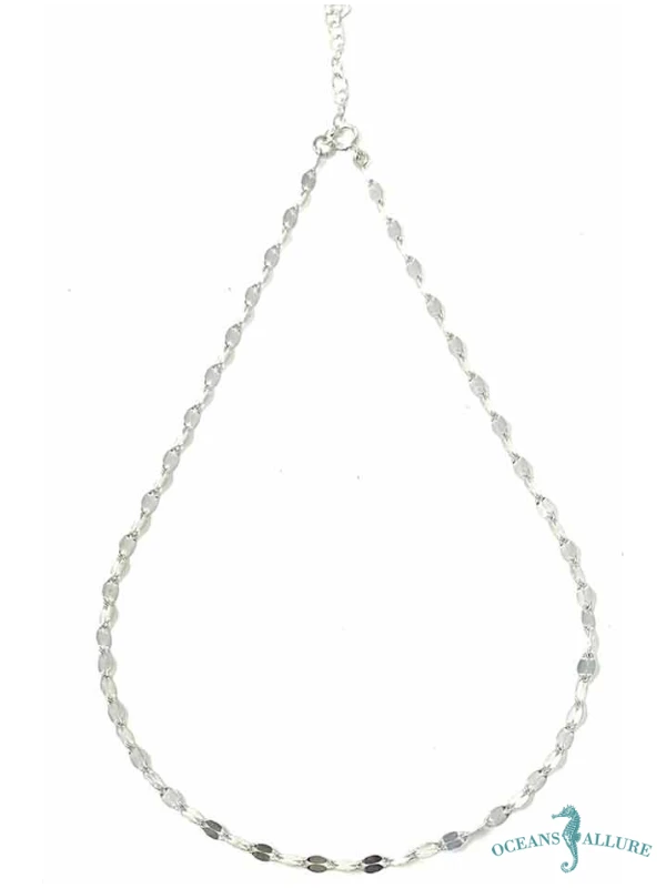 Sterling Double Dapped Chain 16-18"