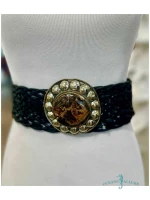 Woven Leather Stone Belt - Image 4