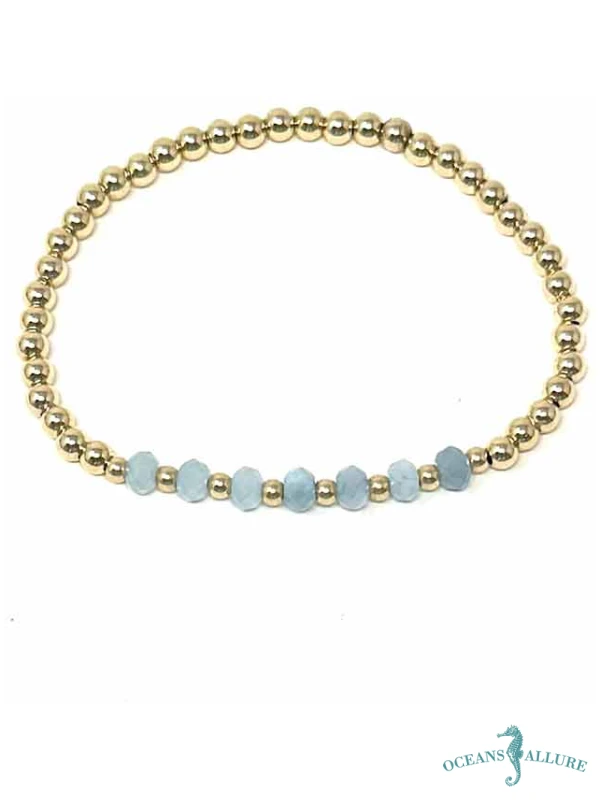 4mm GF Heshi Aquamarine Bracelet