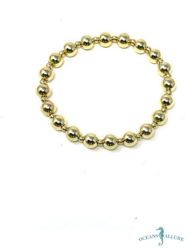 7mm, 3mm GF Bead Bracelet