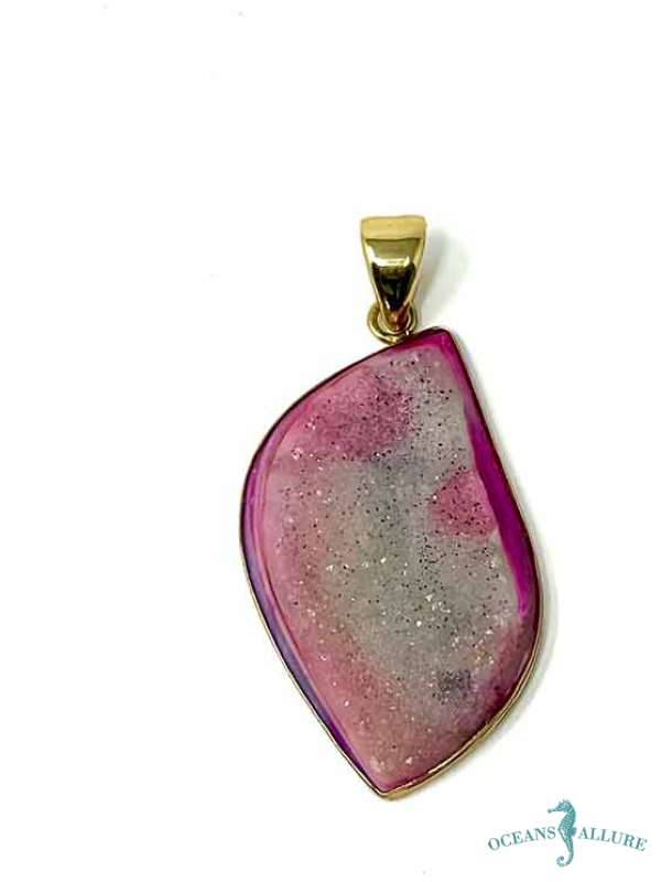 Alchemia Fuchsia LG Druzy Pendant