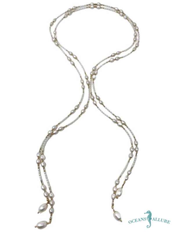 GF Double Strand Potato Pearl Lariat