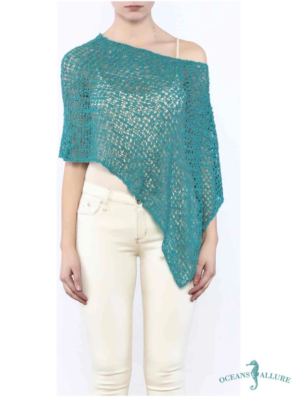 Popcorn Poncho Teal