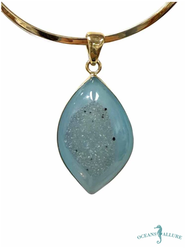 Alchemia LG Chalcedony Druzy Pendant