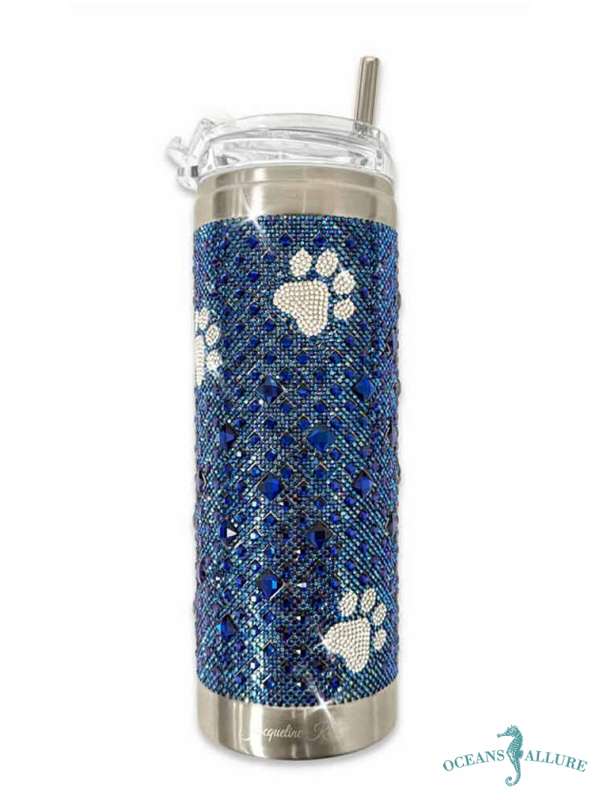 Blue Diamonds Paw Tumbler