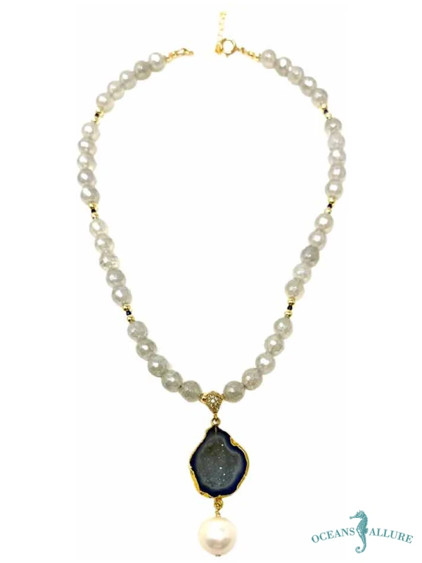 GF Cobalt Smoke Coated Necklace