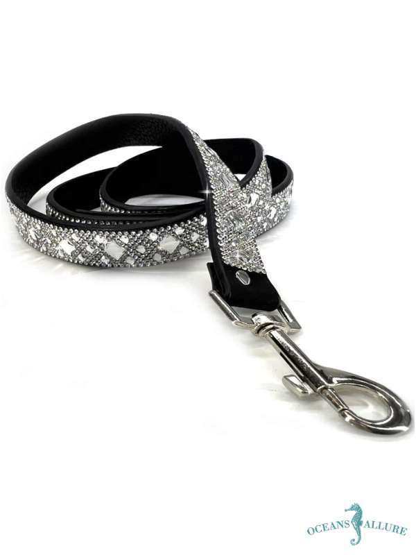 Silver Diamonds Dog Leash