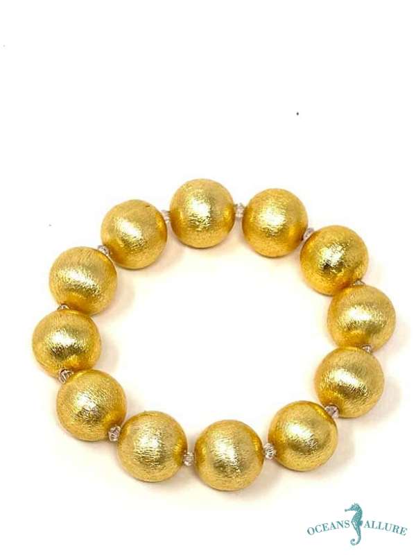 14mm GP Bead & Swarovski Bracelet