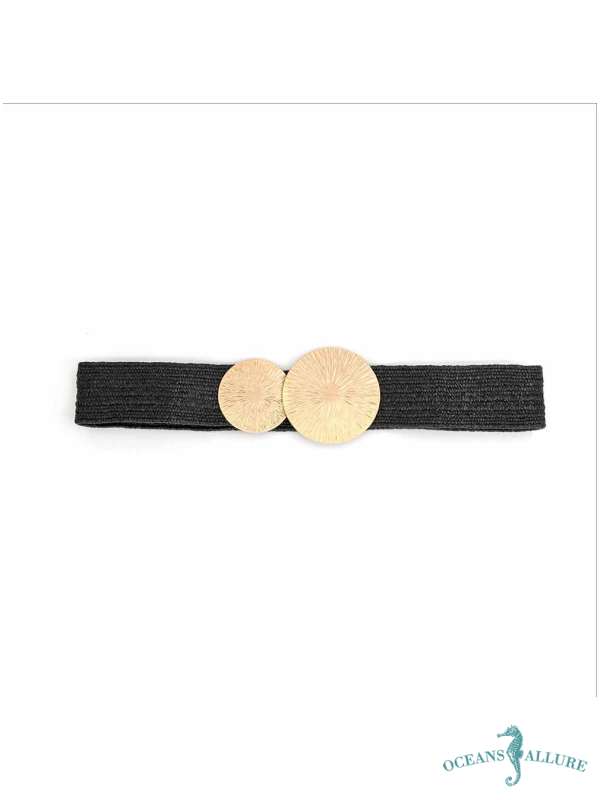 Black Double Dial Belt