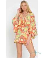 Citrus Splash Kimono Romper
