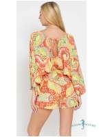 Citrus Splash Kimono Romper - Image 2