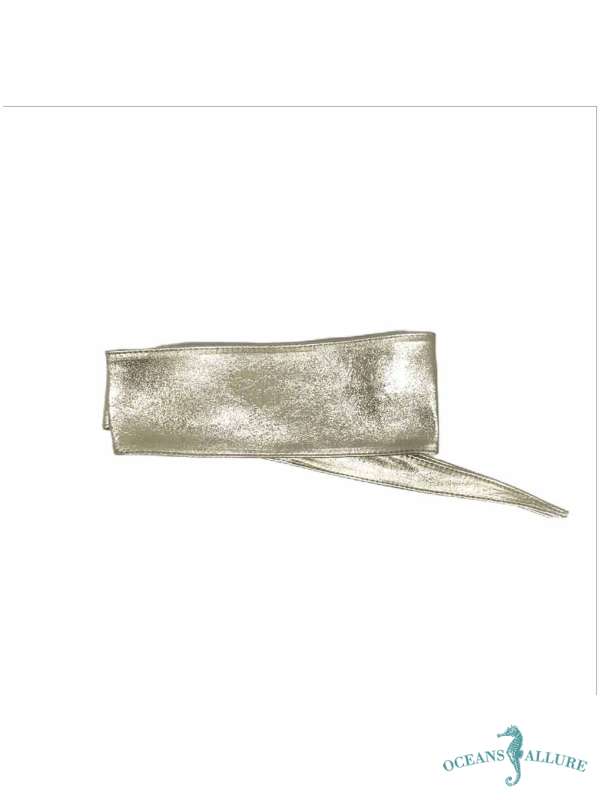 Gold Leather Wrap Belt