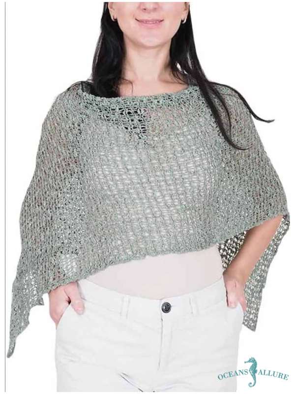 Popcorn Poncho Steel Grey