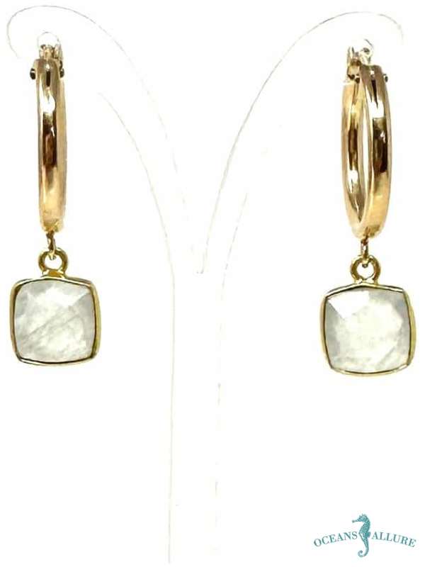 GFB Moonstone Drop Hoops