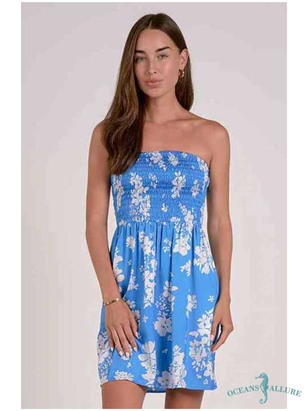 Blue Capri Strapless Mini